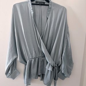 • Marc New York Faux Wrap Blouse •